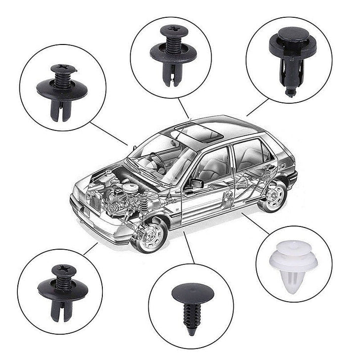 100pcs Auto Fastener Pin Rivet Bumper Car Clip Kit | Kalsten