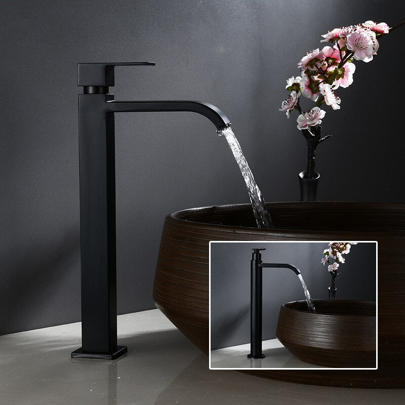 Matte Black Single-Handle Sink Faucet Kalsten