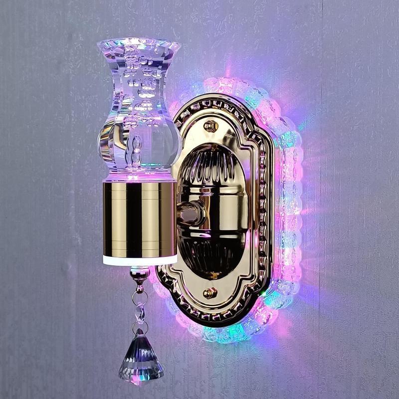 Elegant Crystal Flower Dimming Wall Lamp | Kalsten