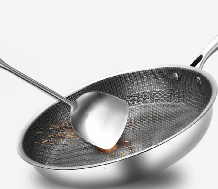 RoestvrijChef | Scratch-resistant Frying Pan with Honeycomb Structure | Kalsten