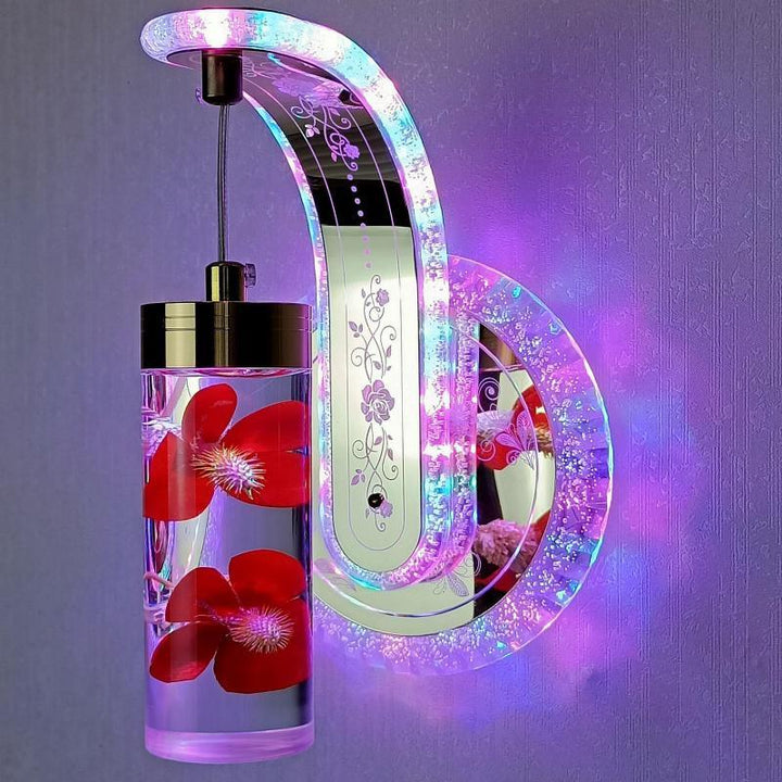 Elegant Crystal Flower Dimming Wall Lamp | Kalsten
