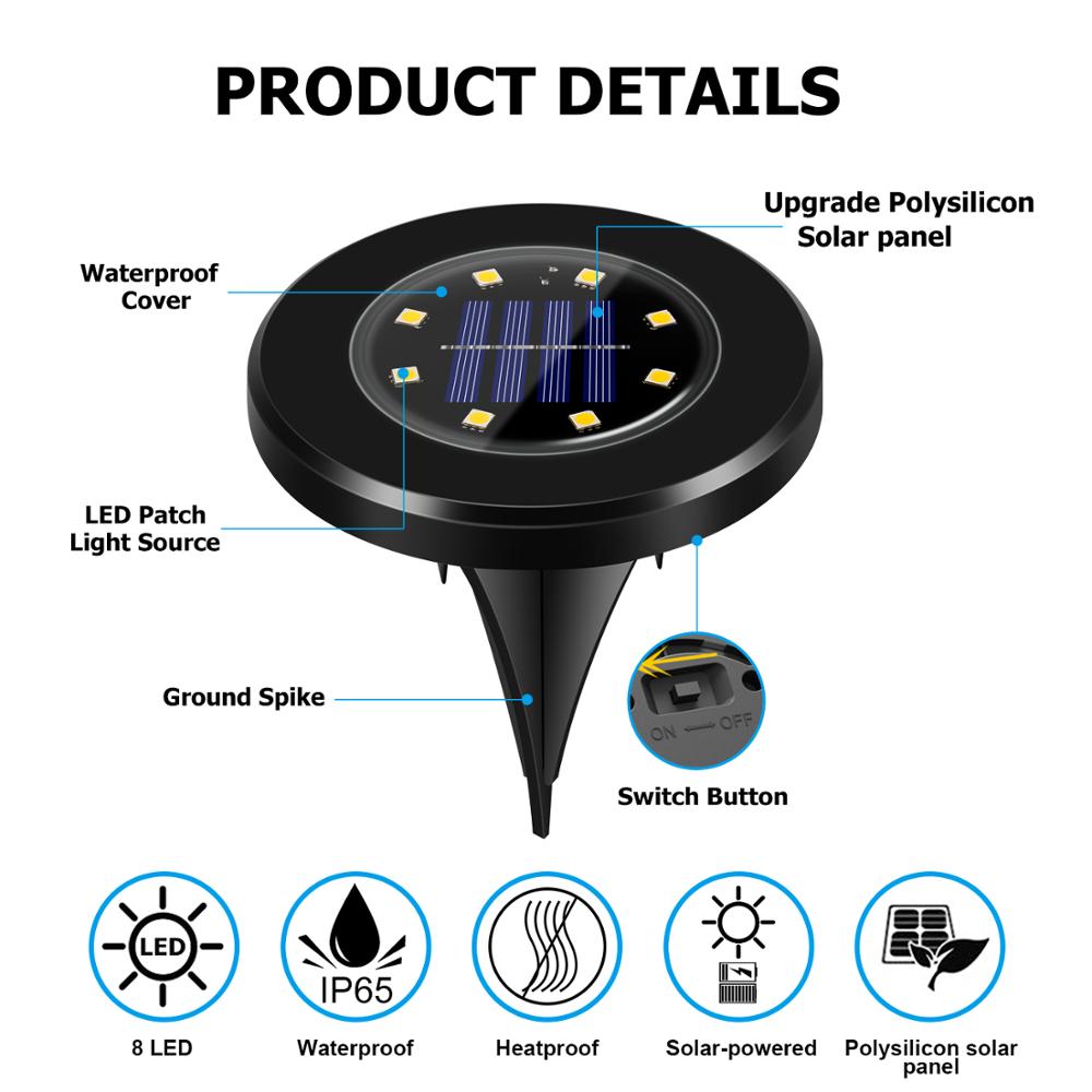 LED Solar Garden Lights Deluxe (Black edition) - Create a delightful atmosphere in your garden! Kalsten
