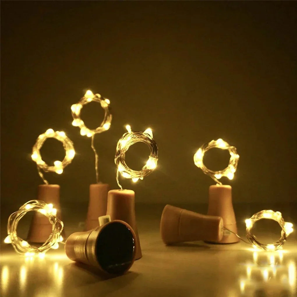 Solar-Powered Bottle Cork String Lights | Kalsten