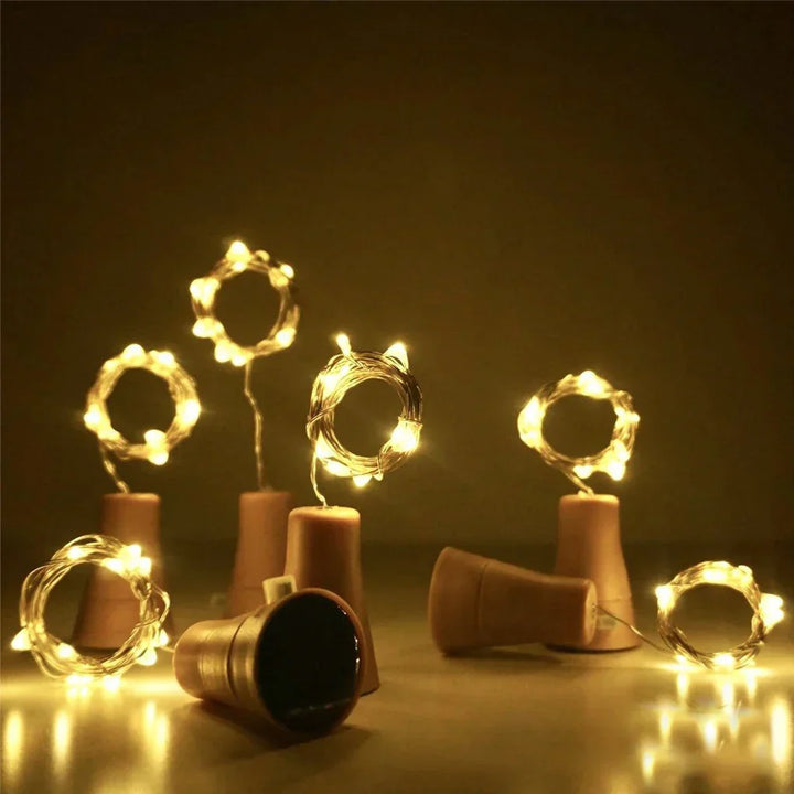 Solar-Powered Bottle Cork String Lights | Kalsten