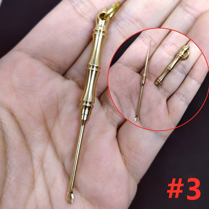 Retro Radiance Brass Mini Tool Vintage Keychain | Kalsten