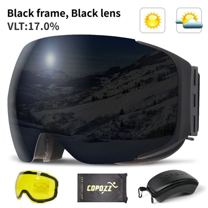 Magnetic UV Protection Anti-Fog Ski Goggles | Kalsten
