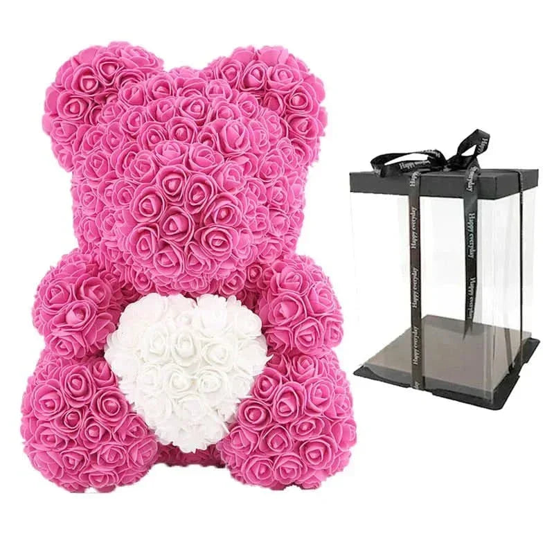 Kalsten | Rose Teddy Bear with Handmade Foam Roses – 40cm