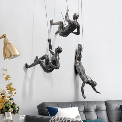 BowLift | Wall sculpture ClimbArtis | Symbol of strength & growth | Handcrafted from resin & iron wire