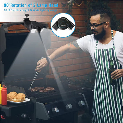 BowLift | GrillLume LED Grill lamp | 360° Rotatable | Heat Resistant & Super Bright | For BBQ & Outdoor