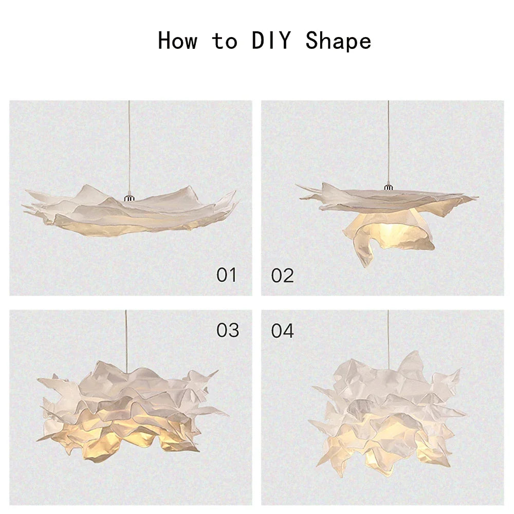 DIY Cloud Lamp Shade Flower Light - 43cm Artistic Pendant Chandelier for Living Room, Bedroom, or Bar Decoration | Kalsten