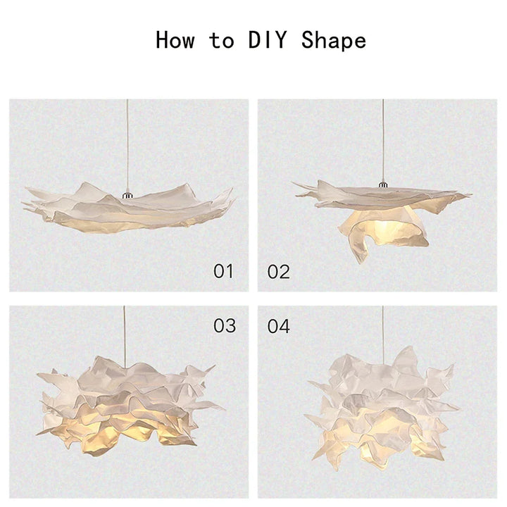 DIY Cloud Lamp Shade Flower Light - 43cm Artistic Pendant Chandelier for Living Room, Bedroom, or Bar Decoration | Kalsten