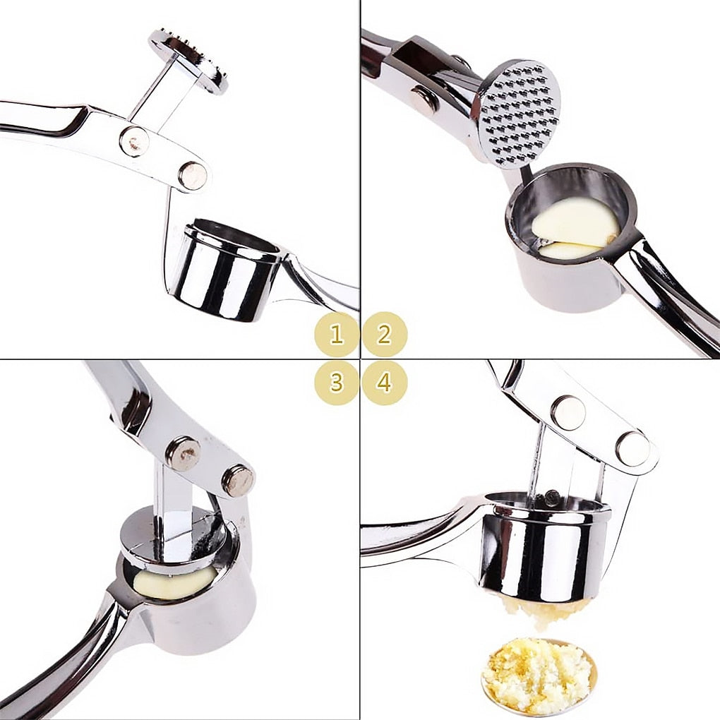 Kalsten | Stainless Steel Garlic Press Chopper: Premium Hand Mill & Masher for Easy Garlic Preparation in the Kitchen