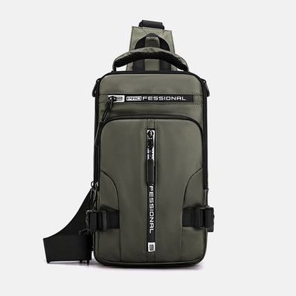 BowLift | Waterproof Oxford Crossbody Bag, Anti-Theft Sling Bag, USB Charging & Multi-Pocket Design