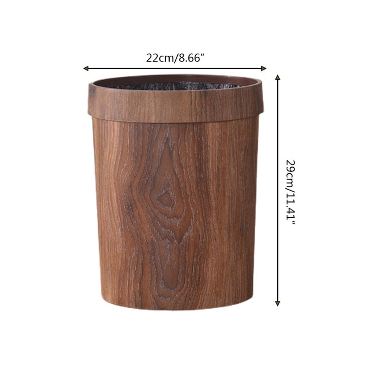 Kalsten | Elegant Retro Wood Grain Trash Can