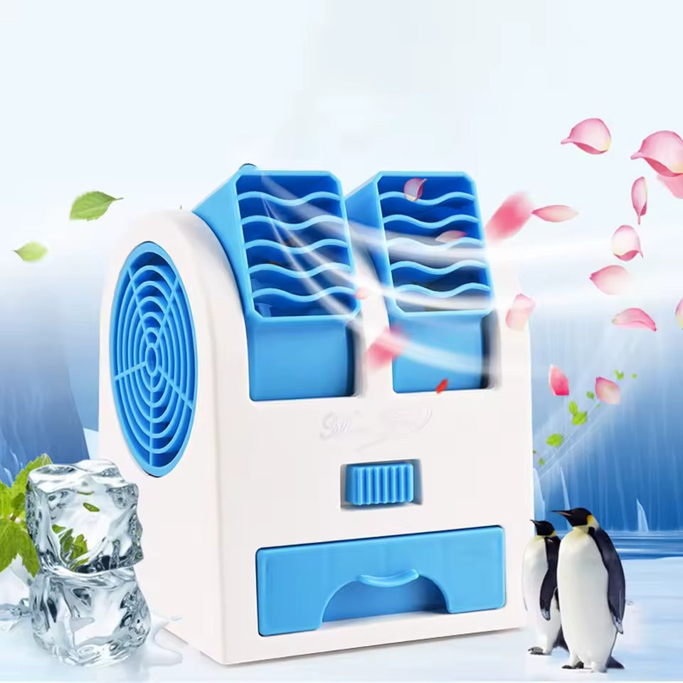 Dual-Outlet Turbo Cooling Desk Humidifier Fan | Kalsten