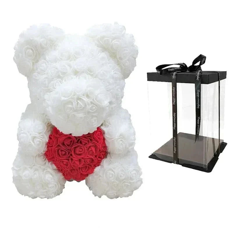 Kalsten | Rose Teddy Bear with Handmade Foam Roses – 40cm