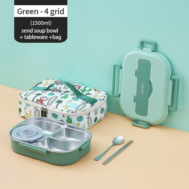 Kalsten | Stainless Steel Multi Compartment Kids Lunch Box