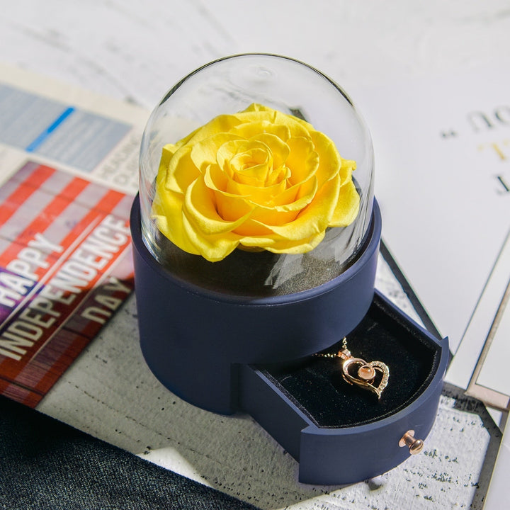 Kalsten | Natural Eternal Rose Necklace Jewelry Box