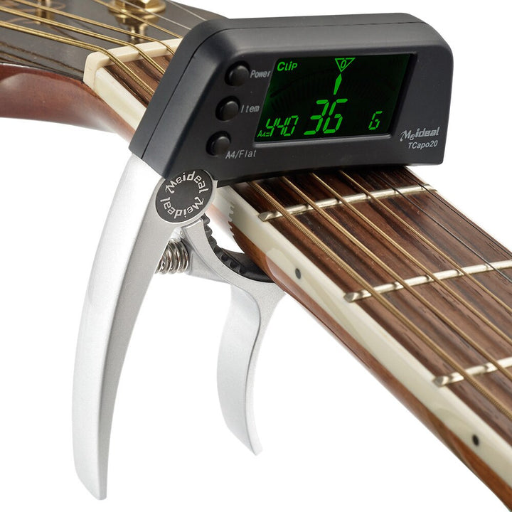 Kalsten | Capo & Tuner "TuneGrip" – 2-in-1 Guitar accessory with LCD screen