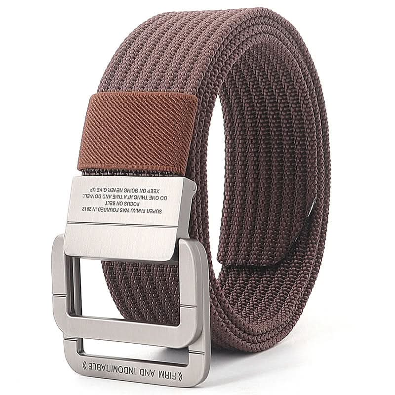 Kalsten | Unisex Canvas Belt – Double Metal Ring Buckle, Adjustable