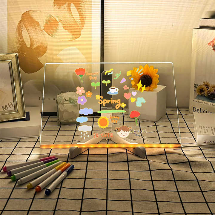 Kiddli Reusable LED Drawing Board with Light Pen