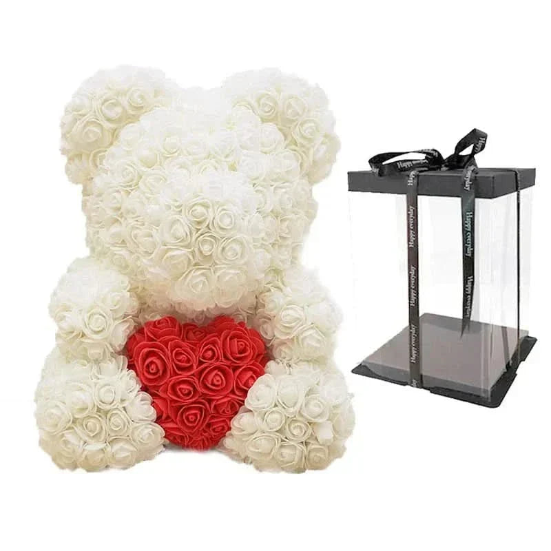 Kalsten | Rose Teddy Bear with Handmade Foam Roses – 40cm