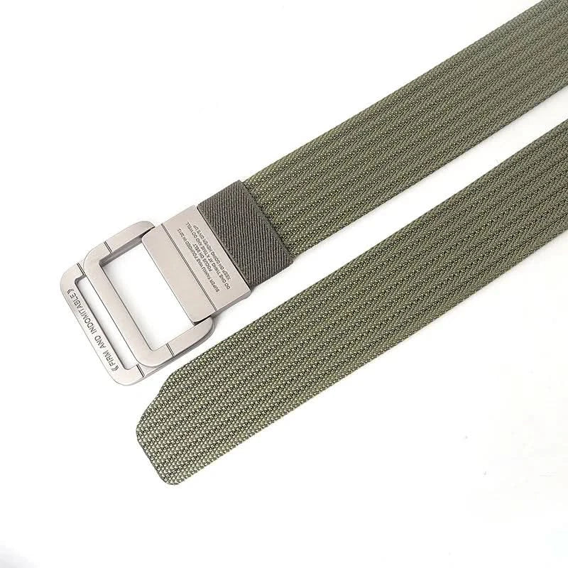 Kalsten | Unisex Canvas Belt – Double Metal Ring Buckle, Adjustable