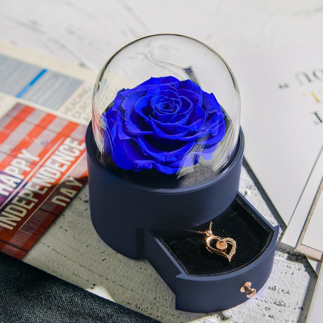Kalsten | Natural Eternal Rose Necklace Jewelry Box