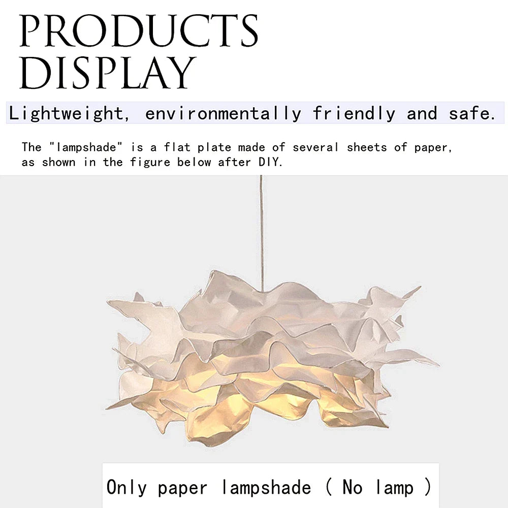 DIY Cloud Lamp Shade Flower Light - 43cm Artistic Pendant Chandelier for Living Room, Bedroom, or Bar Decoration | Kalsten