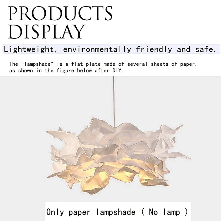 DIY Cloud Lamp Shade Flower Light - 43cm Artistic Pendant Chandelier for Living Room, Bedroom, or Bar Decoration | Kalsten