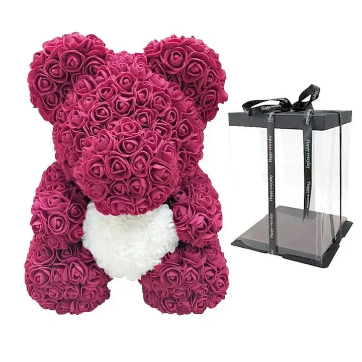 Kalsten | Rose Teddy Bear with Handmade Foam Roses – 40cm