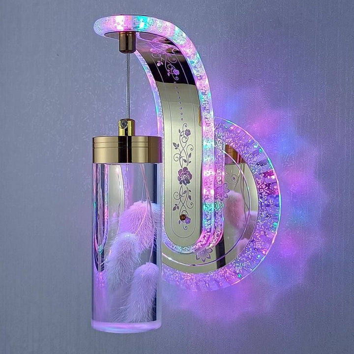 Elegant Crystal Flower Dimming Wall Lamp | Kalsten