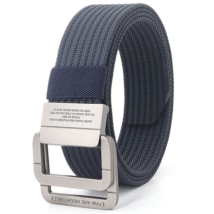 Kalsten | Unisex Canvas Belt – Double Metal Ring Buckle, Adjustable