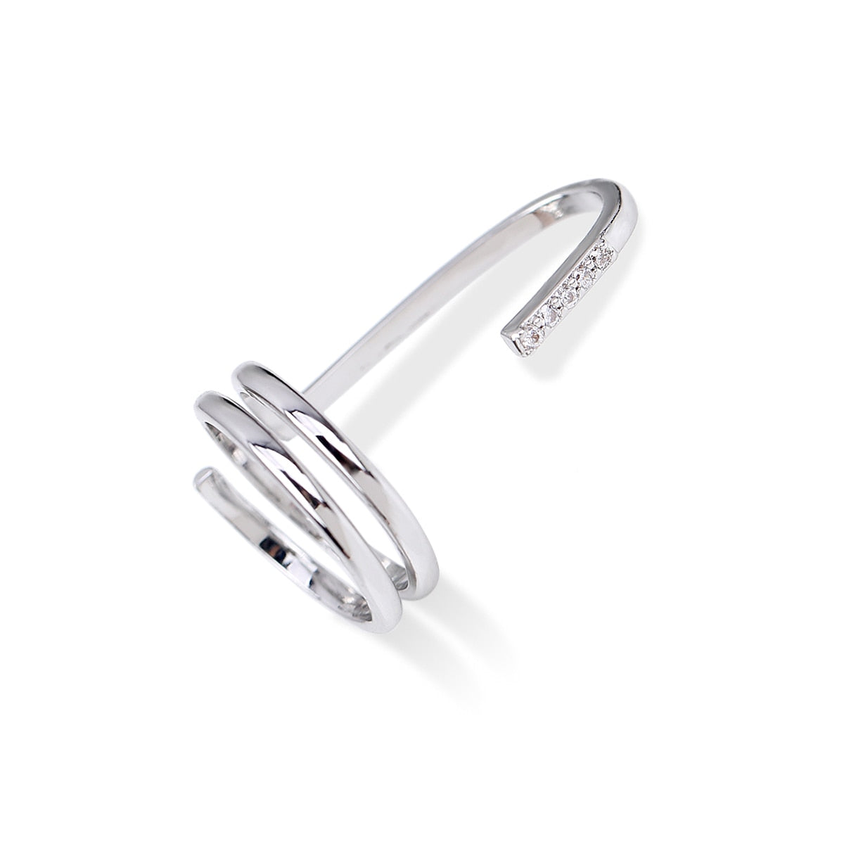 BowLift | Sleek Line Gothic Metal Thin Nail Rings