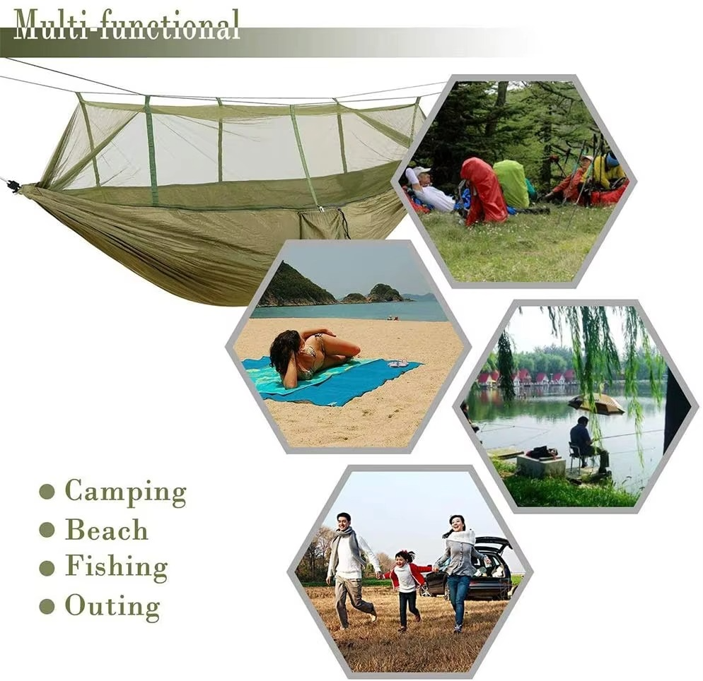 2-Person Camping Hammock with Mosquito Net