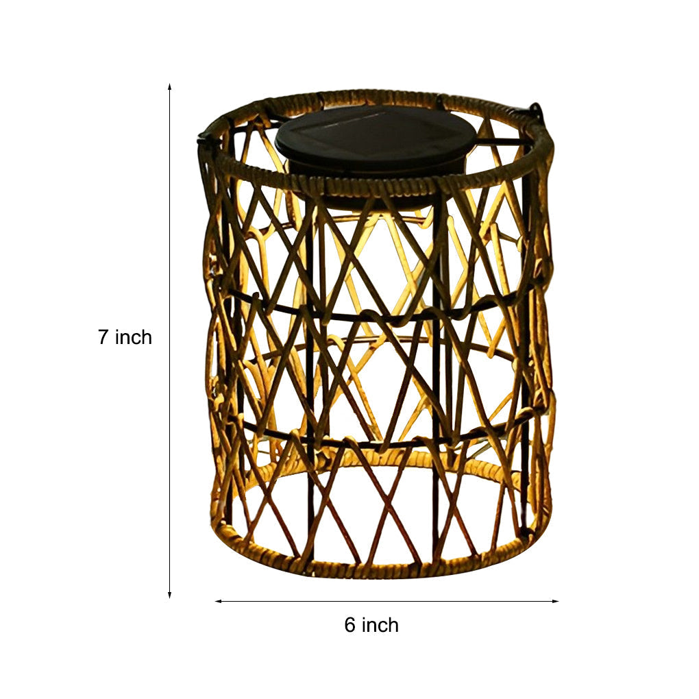 Rattan Lantern Waterproof Creative Modern Solar Garden Lights Lawn Lamp | Kalsten