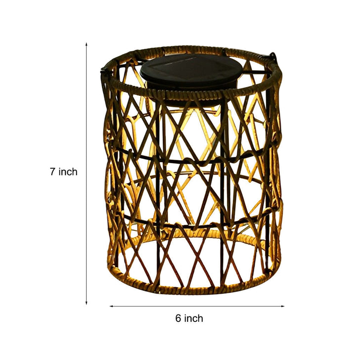 Rattan Lantern Waterproof Creative Modern Solar Garden Lights Lawn Lamp | Kalsten