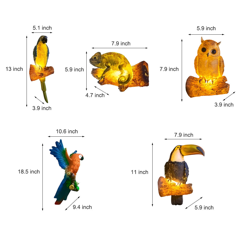 Resin Simulation Animal Parrot Shape 24V LED Waterproof Outdoor Lights | Kalsten