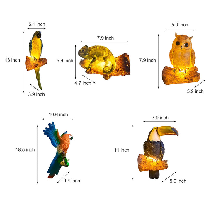 Resin Simulation Animal Parrot Shape 24V LED Waterproof Outdoor Lights | Kalsten