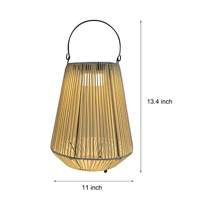 Portable Waterproof Handmade Rattan LED Modern Solar Outdoor Lanterns | Kalsten