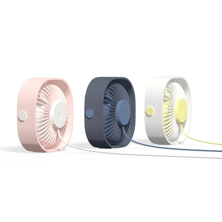360 Degree Rotation  Wind 3 Speeds Mini USB Desktop Fan (Pink) | Kalsten