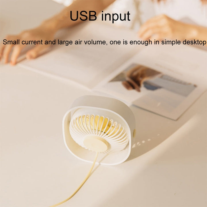 360 Degree Rotation  Wind 3 Speeds Mini USB Desktop Fan (Pink) | Kalsten