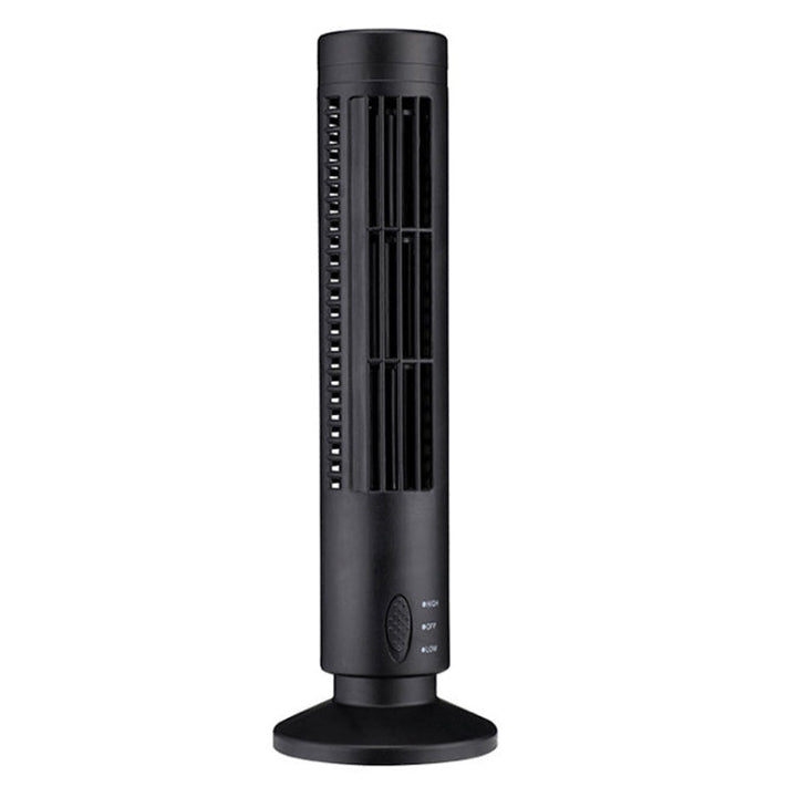 Tower Type USB Electric Fan Leafless Air-conditioning Fan(Black) | Kalsten
