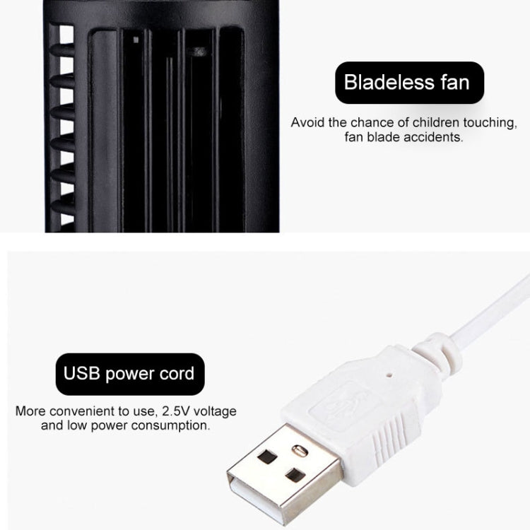 Tower Type USB Electric Fan Leafless Air-conditioning Fan(Black) | Kalsten