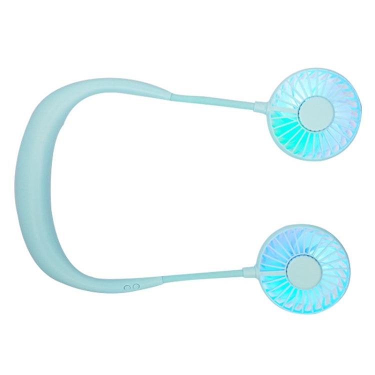 Creative Mini Hanging Neck Type Fan Outdoor LED Fan (Blue) | Kalsten