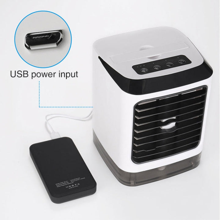 Mini Desktop Cooling Fan Humidifier Air Conditioning Fan Moisturizing Spray Fan(White) | Kalsten