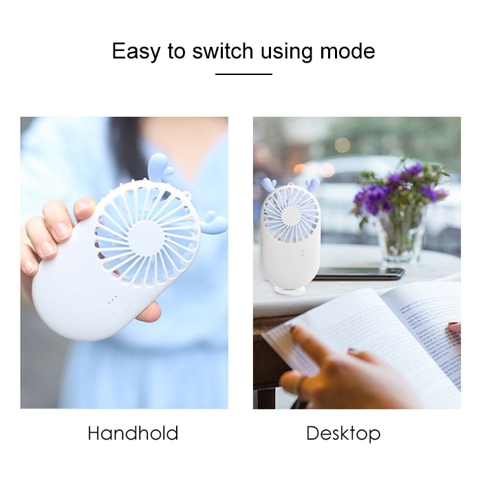 Portable Mini USB Charging Pocket Fan with 3 Speed Control (White) | Kalsten