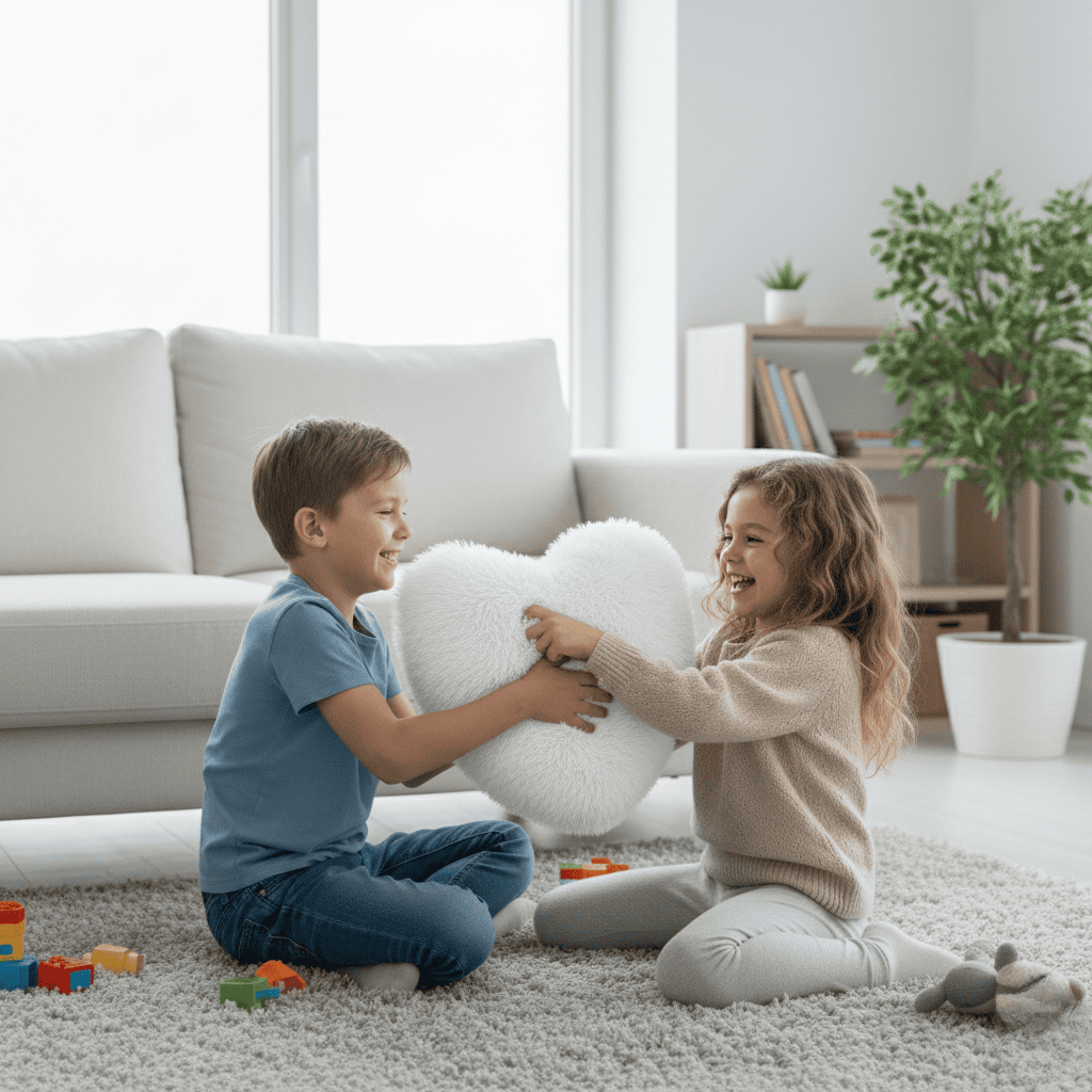 Skanto | Soft Heart-Shaped Decorative Pillow with Plush Texture