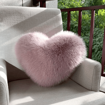Skanto | Heart-Shaped Faux Fur Pillow for Warm and Modern Living Spaces