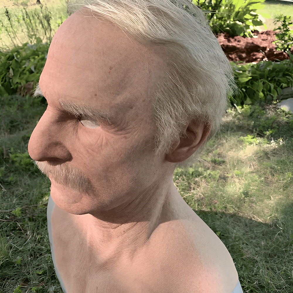 Realistic Old Man Mask – Halloween and Cosplay Latex Mask with movable mouth | Karnz